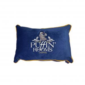Puffin Rooms Branded Rectangle Velour Cushion